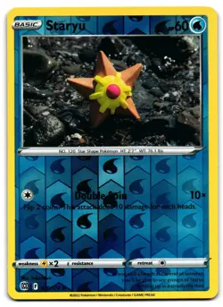 Staryu 030/172 - 🌊 Brilliant Stars Common Pokemon TCG Reverse Holo 🖤 - MP - Image 1