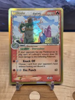 Pokemon Ludicolo Crystal Guardians 6/100 Stamped Reverse Holo Lightly Played - Image 1