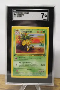 1999 Pokemon TCG #35 Exeggutor 1st Edititon SGC 7 - Image 1