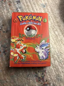 Vintage Wizards Of The Coast Pokemon Brushfire Theme Deck BOX ONLY - Image 1