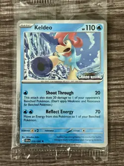 Pokemon TCG Keldeo Chaos Rising 019/086 Stamped PROMO Sealed - Image 1