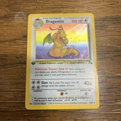1999 POKEMON FOSSIL 1ST EDITION #4 DRAGONITE-HOLO - Image 1