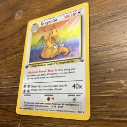 1999 POKEMON FOSSIL 1ST EDITION #4 DRAGONITE-HOLO - Image 4
