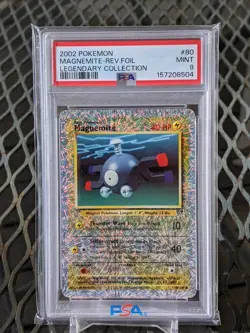 Pokemon Legendary Collection Reverse Holo Magnemite #80/110 PSA 9 MINT NEW CERT - Image 1
