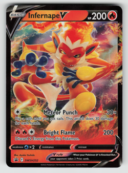 Infernape V Pokemon SWSH252 Black Star Promo NM - Image 1