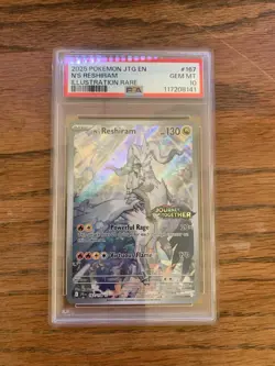2025 N's Reshiram PSA 10 167/159 Pokemon Journey Together JTG Stamped Box Topper - Image 1