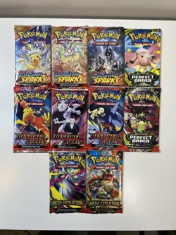 Pokemon Pokemon TCG Booster Pack Lot 10 Sealed Packs English Surging Sparks - Image 1