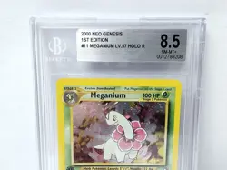 POKEMON NEO GENESIS 1ST EDITION MEGANIUM HOLO #11 BGS 8.5 NICE!!!!!! - Image 2