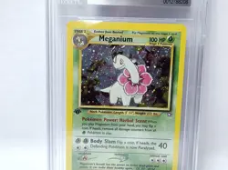 POKEMON NEO GENESIS 1ST EDITION MEGANIUM HOLO #11 BGS 8.5 NICE!!!!!! - Image 3