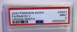 Pokemon Sword & Shield: Crown Zenith Galarian Gallery Raikou V #GG41 PSA 9 MINT - Image 2