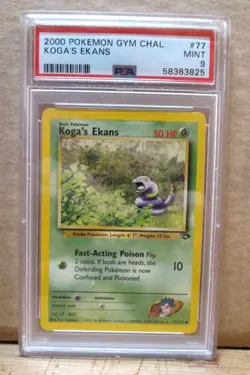 KOGA'S EKANS - 2000 POKEMON GYM CHALLENGE, PSA Graded Mint 9 - Image 1
