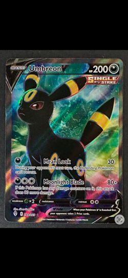 Pokemon Umbreon V 188/203 Evolving Skies Full Art Ultra Rare Holo HP 200 - Image 2