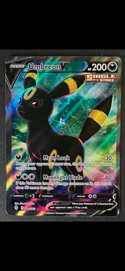 Pokemon Umbreon V 188/203 Evolving Skies Full Art Ultra Rare Holo HP 200 - Image 4