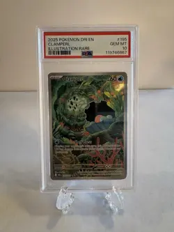 2025 Pokemon Dri En-Destined Rivals Clamperl #195 - Illustration Rare 🔥PSA 10🔥 - Image 1