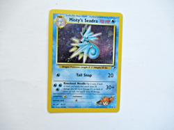 Pokemon TCG Misty's Seadra Holo Prerelease 9/132 NM - Image 1