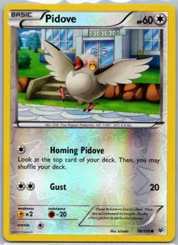 Pokemon TCG Pidove 78/108 Roaring Skies Rev Holo NM - Image 1