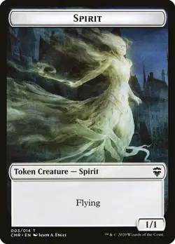 FOIL Spirit Token 10x - White - Engle Art - CMR Commander Masters MTG Magic NM - Image 1