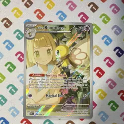 TCG Pokemon Lillie's Ribombee 164/159 Sv09 Illustration Rare Holo Full Art EN - Image 1