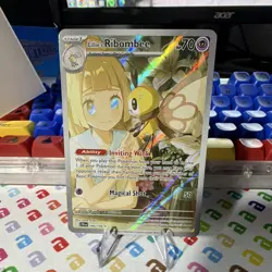 TCG Pokemon Lillie's Ribombee 164/159 Sv09 Illustration Rare Holo Full Art EN - Image 2