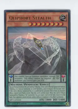 Yugioh Qliphort Stealth MP15-EN210 Ultra Rare 1st Edition LP - Image 1