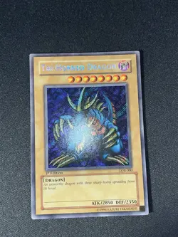 2002 YU-GI-OH! LOB EYES WHITE DRAGON EN 1ST ED #LOB-000 TRI-HORNED GLOSSY - Image 2