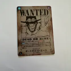 One Piece Japanese OP13-119 Portgas D Ace SP Wanted Poster Alternate Art - Image 1
