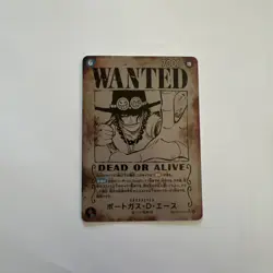 One Piece Japanese OP13-119 Portgas D Ace SP Wanted Poster Alternate Art - Image 4