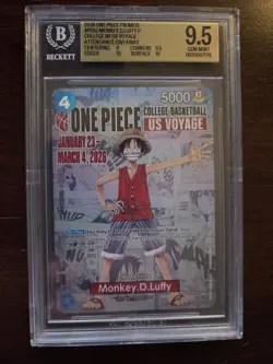 BGS 9.5 2026 One Piece College Voyage Basketball Giveaway #PO55 Monkey.D.Luffy - Image 1