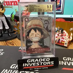 One Piece Card Monkey D. Luffy 25th Anniversary Japanese Promo P-001 BGS 9.5 - Image 1
