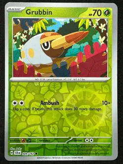 Grubbin 009/142 Pokemon Stellar Crown Reverse Holo - Image 1