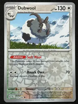 Dubwool 125/142 Pokemon Stellar Crown Reverse Holo - Image 1