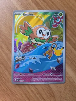 Rowlet 043 Pokemon First Partner Pack 30th Anniversary Stamp Promo NM - Image 1