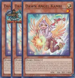 Yugioh! 3x Dawn Angel Kambi ALIN-EN081 Common 1st Ed NM - Image 1
