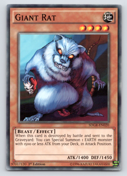 Giant Rat - SDGR-EN020 - Common - 1st Edition Yugioh - Image 1