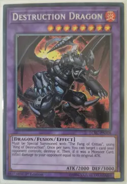 YuGiOh Destruction Dragon Secret Rare 1st Edition LCKC-EN108 - Image 1