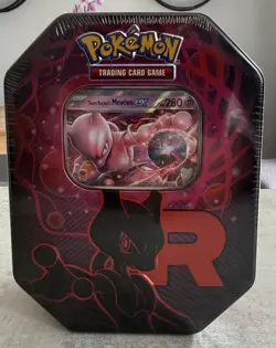 Pokemon Destined Rivals Team Rocket Mewtwo Ex Tin - NEW / Sealed - Image 1
