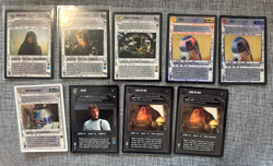 Star Wars CCG SWCCG Mains Lot - 9 Cards - Jabba Artoo R2-D2 Chewy Master Luke - Image 1