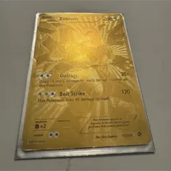 Pokemon Zekrom Gold Full Art Holo Card 115/113 Outrage Bolt Strike 2013 hp - Image 1