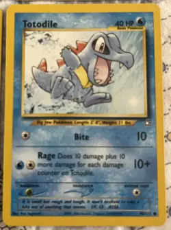 Pokemon Vintage 2000 NEVER PLAYED Totodile 4 Card Lot Neo Genesis 80/111 81/111 - Image 3