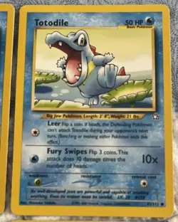 Pokemon Vintage 2000 NEVER PLAYED Totodile 4 Card Lot Neo Genesis 80/111 81/111 - Image 4