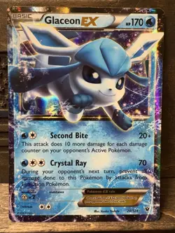 Glaceon EX Ultra Rare Card 20/124 XY Fates Collide 2016 LP - Image 1