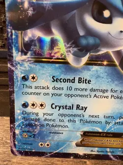 Glaceon EX Ultra Rare Card 20/124 XY Fates Collide 2016 LP - Image 4