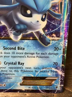 Glaceon EX Ultra Rare Card 20/124 XY Fates Collide 2016 LP - Image 5