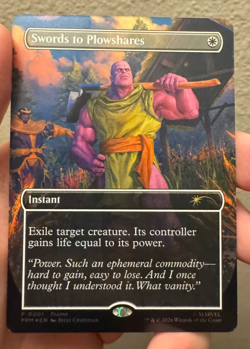 Magic the Gathering PSA Magazine Promo Swords to Plowshares Thanos - Image 1