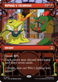 x1 Raphael's Technique - Foil - Showcase R MTG Teenage Mutant Ninja Turtles M/NM - Image 1