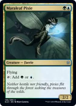 x4 Maraleaf Pixie MTG Throne of Eldraine U M/NM, English - Image 1