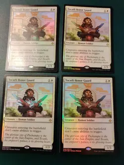 4x Tocatli Honor Guard - Foil EX, English MTG Ixalan - Image 1