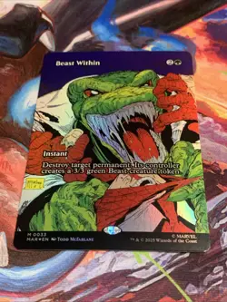 Beast Within (Borderless) Marvel Universe Eternal Foil MTG Magic: The Gathering - Image 4
