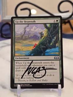 MTG Up the Beanstalk Wilds of Eldraine Regular (ARTIST SIGNED) LP - Image 1