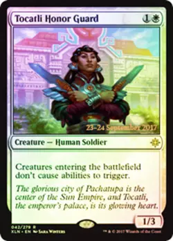 [1x] Tocatli Honor Guard - Foil - Prerelease Promo Near Mint, English Ixalan Pro - Image 1